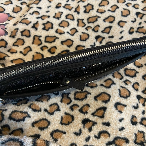 Victoria's Secret Black and Silver Sequin Cosmetic Bag - Picture 6 of 14